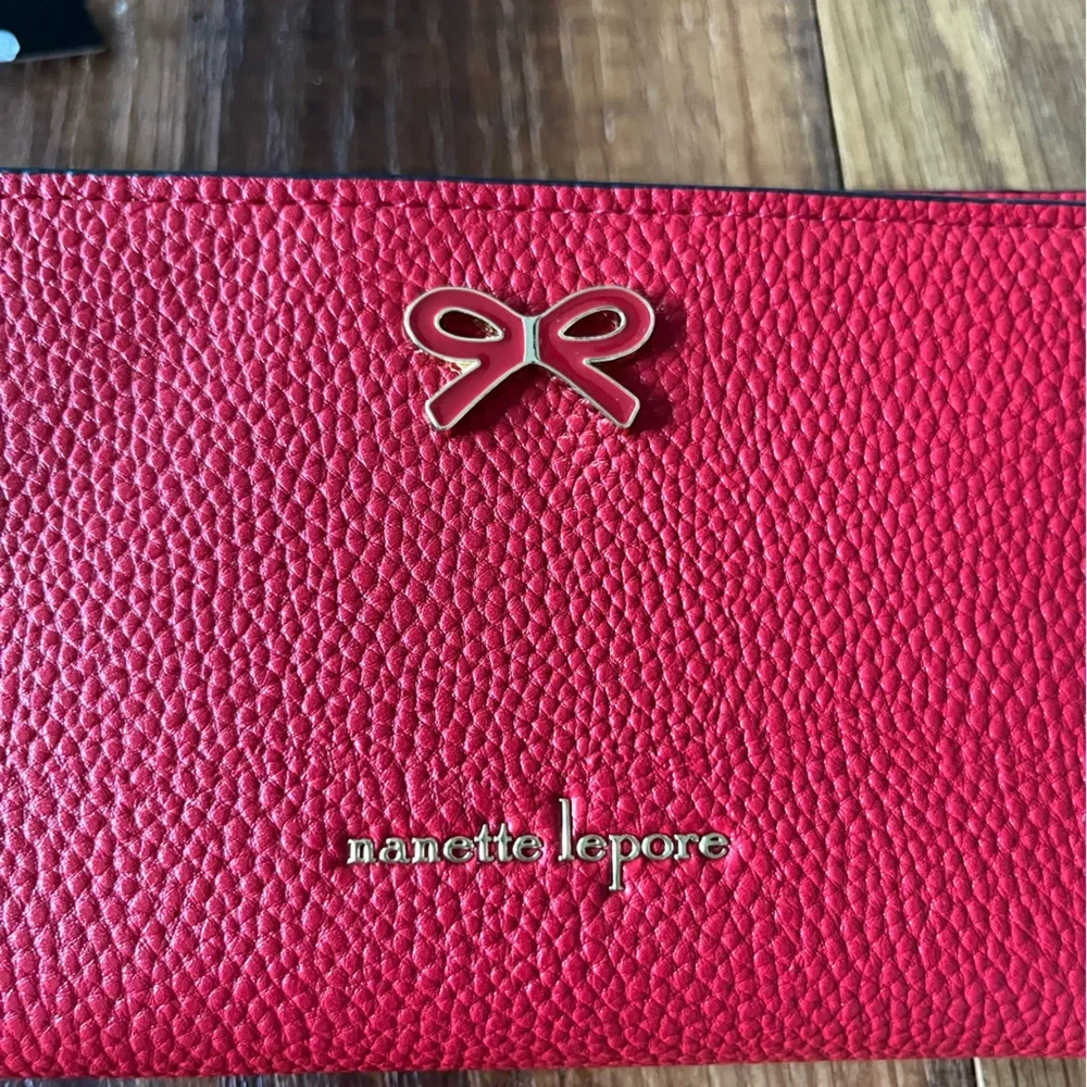 NWT Nanette Lepore Liana Wallet Wristlet Organizer Red - Picture 7 of 10